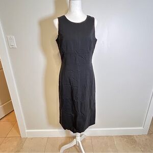 Adrienne Vilttadini Women's Size 6 Midi Dress Wool Blend LBD Lightweight